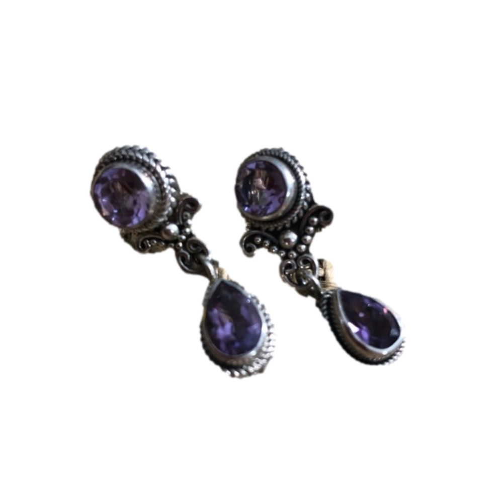 925 Sterling Silver with Lavender Gemstones